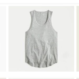 J. Crew Longline layering tank in textured slub cotton, SML